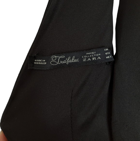 ZARA pencil peplum dress with gold chain detail size S Small - Picture 3 of 7